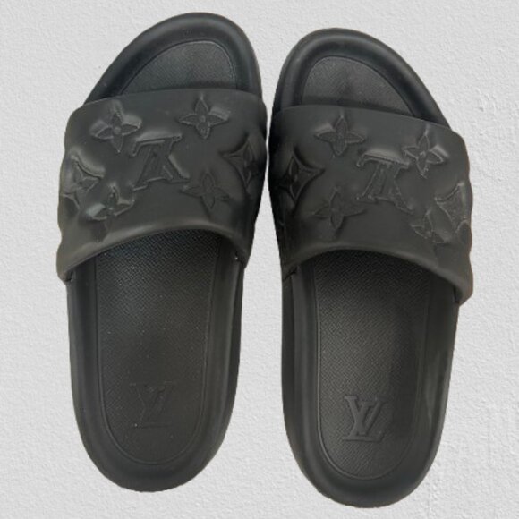 Authentic Louis Vuitton Monogram Waterfront Mule Shoes Size 9 - Picture 3 of 4